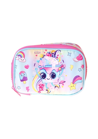 Kaukko Kids Dondurma Desenli Pembe Kız Çocuk Organizer Kalem Çantası - Kalemlik - L5293