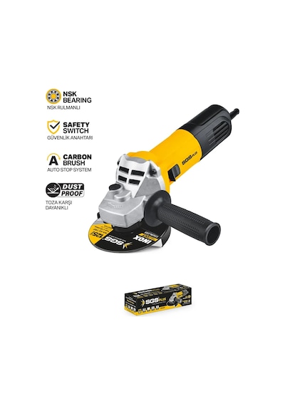 Sgs5035 Endüstriyel Avuç Taşlama 1250 Watt 125mm Devir Ayarlı