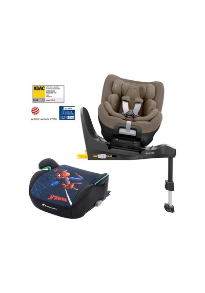 Maxi-cosi Mica 360 Pro 0-18 Kg Truffle - Bebeconfort Gaiafix 15-36 Kg Spiderman Oto Koltuğu Paketi