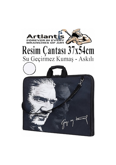Resim Çantası Desenli Kumaş 37x54 Cm 1 Adet Kız Ve Erkek Teknik Resim Dosya Proje Çantası 35x50 Cm Askılı Fermuarlı