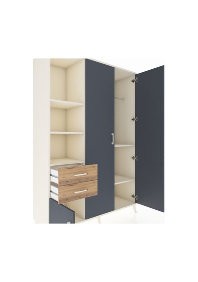 Hyperion Dolap 5 Raflı 2 Çekmeceli Tek Askılı 132x44x195 Aytaşı-antrasit/çam Antrasıt/atlas Çam - Aytası Hyperion Dolap 5 Raflı 2 Çekmeceli Tek Askılı 132x44x195 Aytaşı-antrasit/çam Antrasıt/atlas Çam - Aytası