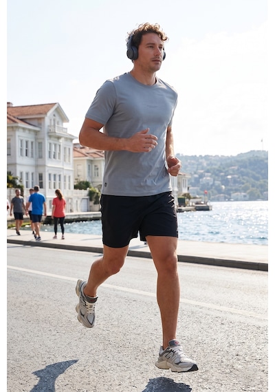 Buratti Pamuklu Baskılı Regular Fit Bisiklet Yaka Erkek T Shirt 59020205 Açık Gri
