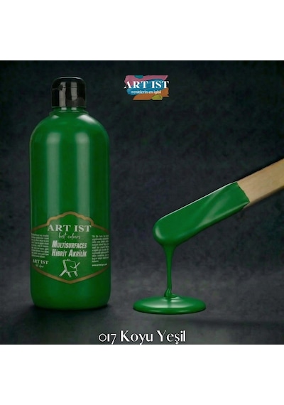 Multisurfaces Hibrit Akrilik Boyalar - 017 Koyu Yeşil Ahşap, Taş Tozu, Hobi, Dıy