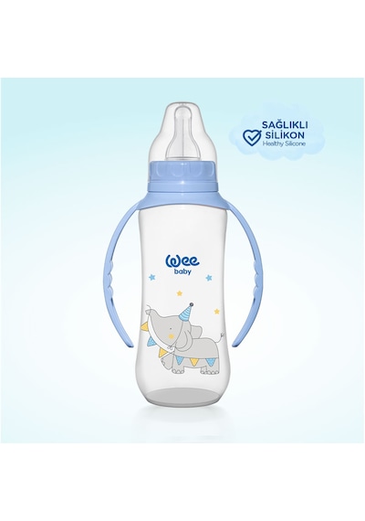 Wee Baby Klasik Kulplu PP Biberon 270 ML Mavi