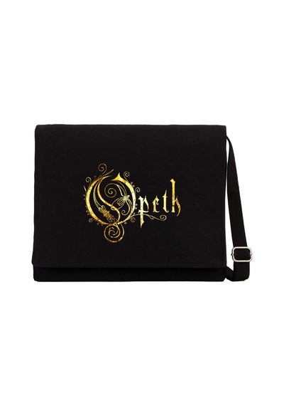 Opeth Logo Classic Siyah Kanvas Postacı Çantası