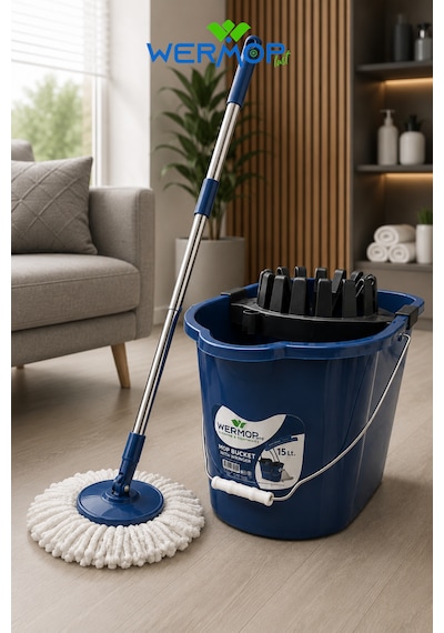 15 Litre Temizlik Kovası Sıkma Aparatlı Mop Kovası