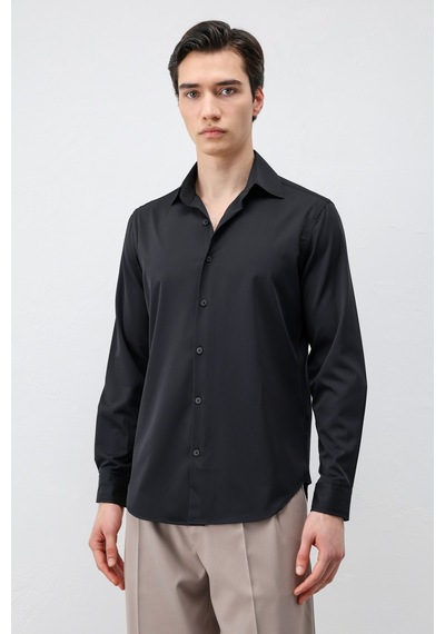 Antioch Comfort Slim Erkek Gömlek Siyah