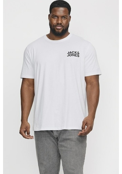 Jack & Jones Erkek T Shirt 12158505 Beyaz-siyah Beyaz-siyah