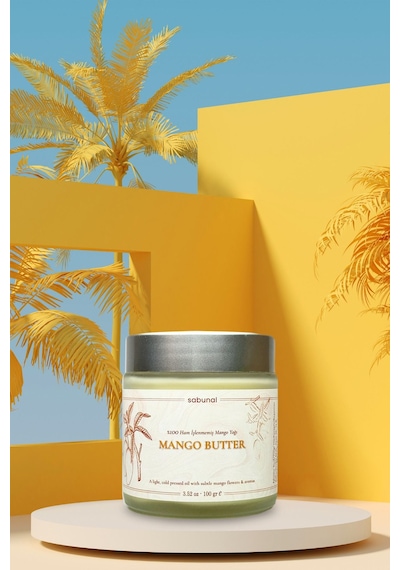 Sabunal Mango Yağı - Soğuk Sıkım Ham İşlenmemiş Raw Virgin Mango Butter 100 G