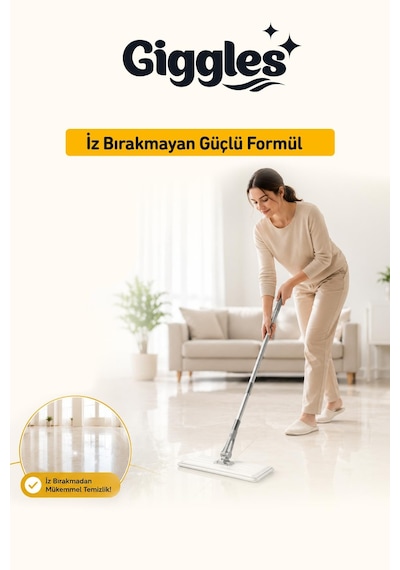 Giggles Mopa Uyumlu Yer Temizlik Havlusu 8 Katlı 4xl Arap Sabunu Katkılı 1 Paket 30 Adet Havlu Beyaz