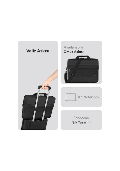Mack Mcc-1603 16 Pax Motion Notebook Çantası Siyah