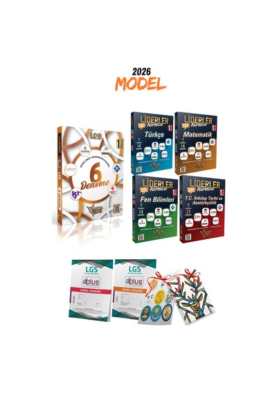 2026 Model Lgs 1. Dönem 6 Deneme + Türkçe Matematik Fen İnkılap 4lü Branş Deneme