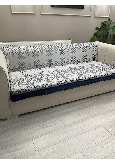 Koltuk Örtüsü Süngerli Kaymaz Mavi 170 X 210