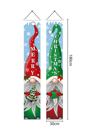 Noel Kapısı Banner Desen Noel Baba Hediye Banner Duvar Kapısı Noel Partisi 67