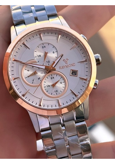Raymond Nişan Ve Damatlara Özel Çelik Kordon 2 Yıl Garantili 5 Atm Erkek Kol Saati+bileklik Rmd.30 Rose Gold - Gümüş Raymond Nişan Ve Damatlara Özel Çelik Kordon 2 Yıl Garantili 5 Atm Erkek Kol Saati+bileklik Rmd.30 Rose Gold - Gümüş