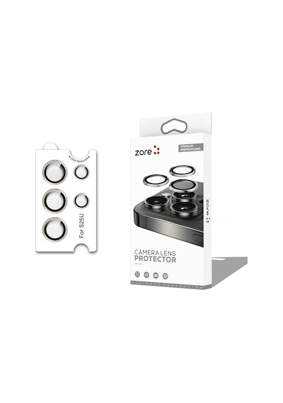 Noktaks - Galaxy S25 Ultra Uyumlu - Kamera Lens Koruyucu - Cl-12 - T35676 - Gri Gri