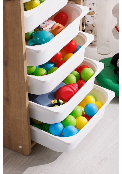 Bw 2311 - Oyuncak Dolabı 6 Raflı Ahşap
