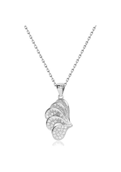 Brezza Lusso Jewelry  Diamond Seri Işıltılı Melek Kanadı Kadın Gümüş Kolye 45 CM 45 CM