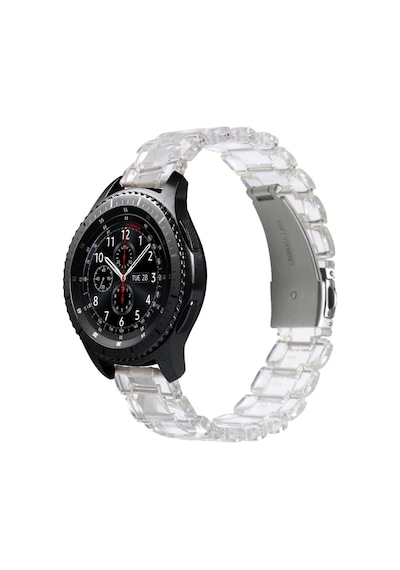 Samsung Galaxy Uyumlu Watch 3 45Mm / 46Mm Kordon 22Mm Şeffaf Baklalı Kor