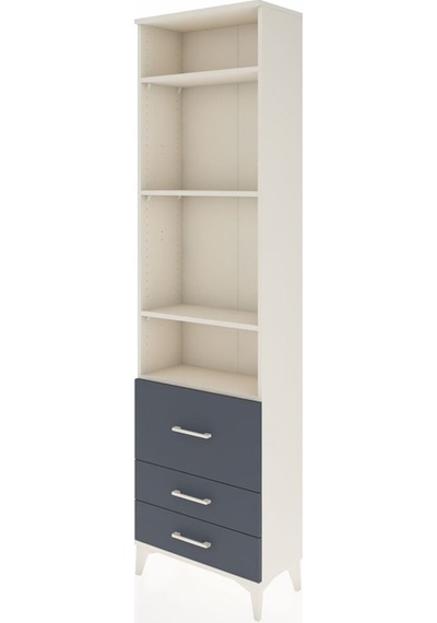 Arges Dolap 4 Raflı 3 Çekmeceli 60x30x221 Aytaşı-antrasit Aytaşı