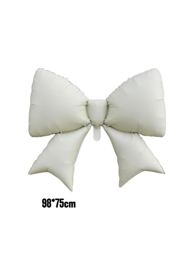 Krem Kurdele Fiyonk Folyo Balon 98x75 Cm Krem