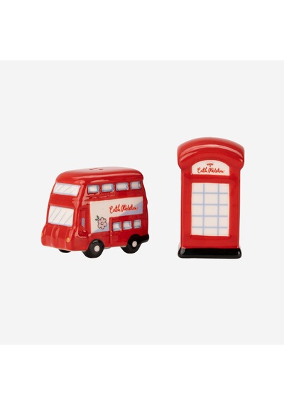 London Kırmızı Stoneware Tuzluk Ve Biberlik 12,5x5,5x9 Cm