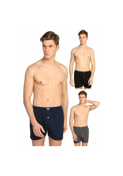 Tutku Erkek Karışık Renk 5 Adet Penye Boxer-siyah Lacivert Füme-3xl Çok Renkli