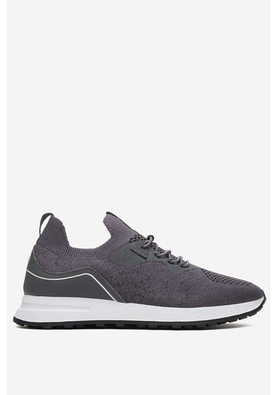 Dericlub Kadın Trikolu Aksesuar Bağcıklı Comfort Sneaker Cr 2486 Füme