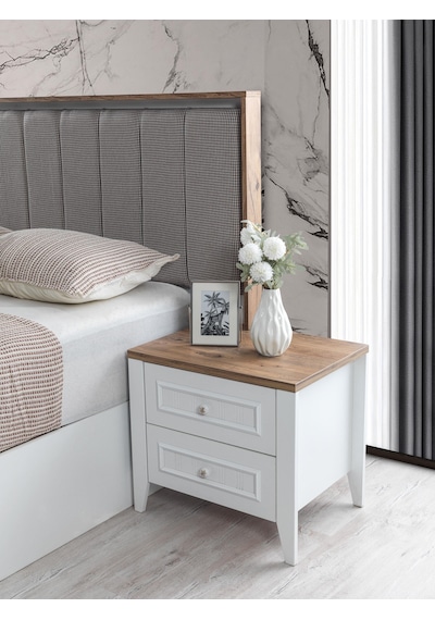 Yalı Modern Çekmeceli Komodin 2 Li Set