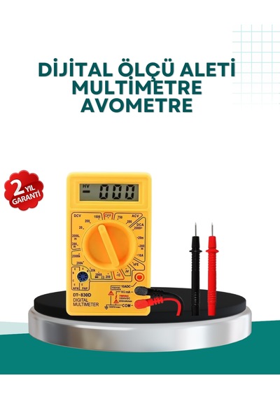 Elektrik Ölçüm Cihazı Dijital Multimetre 10 Amper Destekli - Lisinya