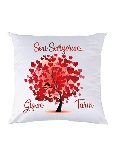 Sevgililer Günü Aşk Ağacı Isimli Yastık