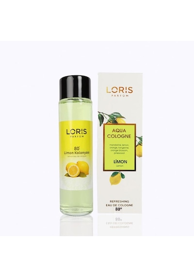 Loris 80 Derece Limon Kolonyası Cam Şişe 180 ML