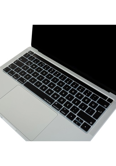 Macbook Pro Touch Bar Türkçe Q Klavye Koruyucu Silikon Keyboard Cover 13-15 İnç Uyumlu A1706 A1