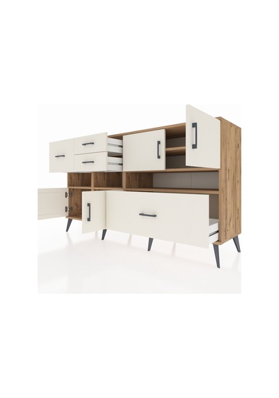 Kronos Konsol 5 Raflı 4 Çekmeceli 4 Kapaklı 176x59x99 Çam-aytaşı Çam-aytaşı Kronos Konsol 5 Raflı 4 Çekmeceli 4 Kapaklı 176x59x99 Çam-aytaşı Çam-aytaşı