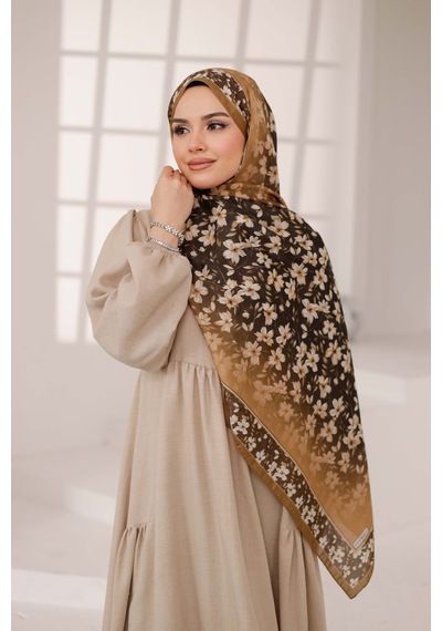 Mimiyum Flora Desen Soft Şal Bakır