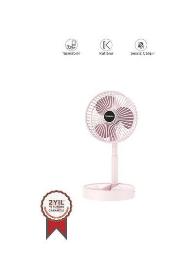 Torima F-06 Pembe Mini Fan Vantilatör Masa Fan