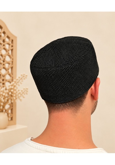 Erkek Namaz Takkesi Kalıp Takke Hac Umre Ve Günlük Kullanım Siyah