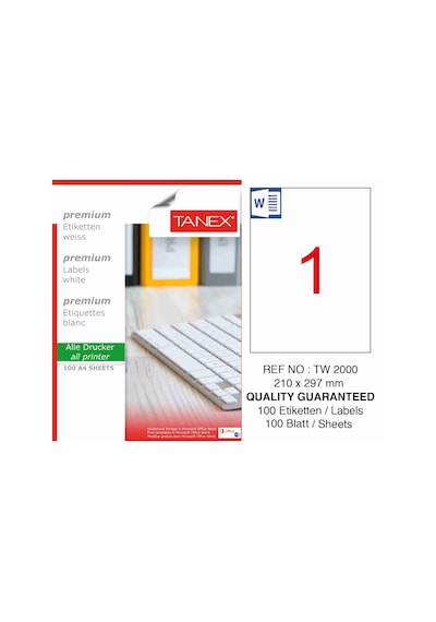 Tanex Tw-2000 Laser Etiket A4
