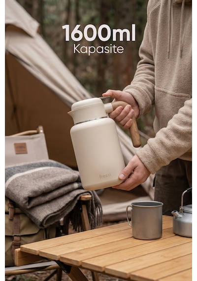 Fr-t1605 Terano Paslanmaz Çelik 1600ml Termos Bej