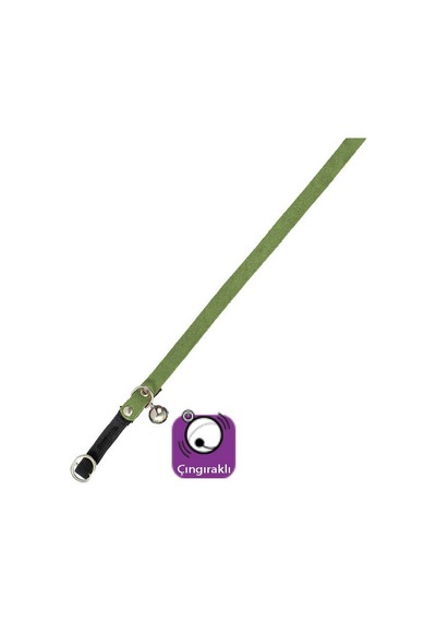 Karlıe Kadife Kedi Tasma Çıng. 30cm Yeşil