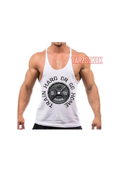 Tarzsokak Gym Tank Top Fitness Sporcu Atleti Gym124 Beyaz