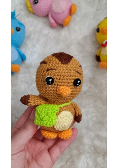 Katuriler Minik Kahverengi Kuş Amigurumi Oyuncak Sülün