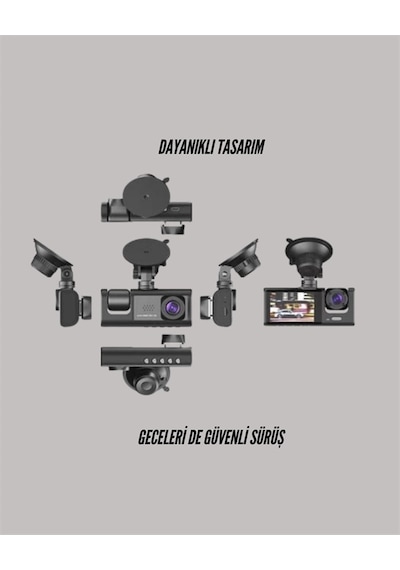 Mey İthalat Ta-01 1080p Ön 720p Arka Ve İç Kamera Sistemli Dvr