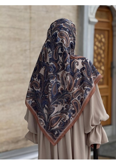 Qalortex Scarf Pamuklu Soft Açelya Desen Eşarp-taş Tsş