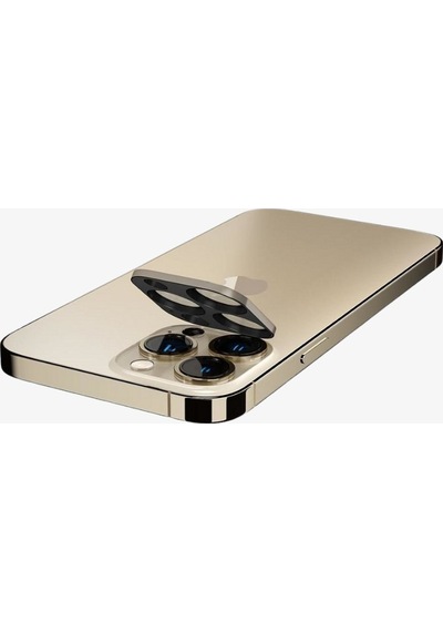 Spigen Apple İphone 13 Pro Max / 13 Pro İle Uyumlu Kamera Lens Camı Koruyucu Glas.tr Optik 2 Adet Gold - Agl04034 Beyaz