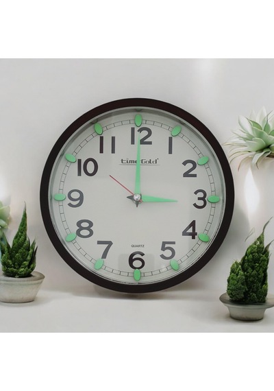 Fosforlu Karanlıkta Parlayan Küçük Çocuk Odası Siyah Duvar Saati Çap 22 Cm Siyah