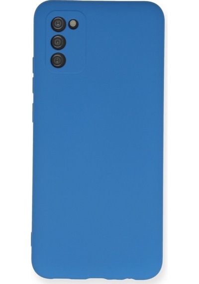 Samsung Galaxy  Uyumlu - A03s Kılıf Nano İçi Kadife Silikon - Mavi