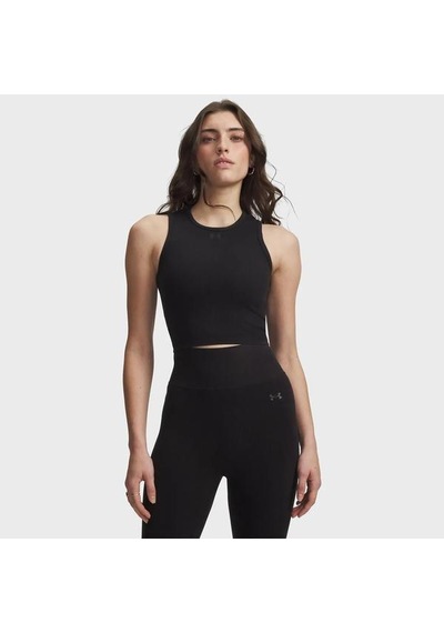 Under Armour Seamless Cotton Hand Kadın Siyah Polo Yaka Tişört
