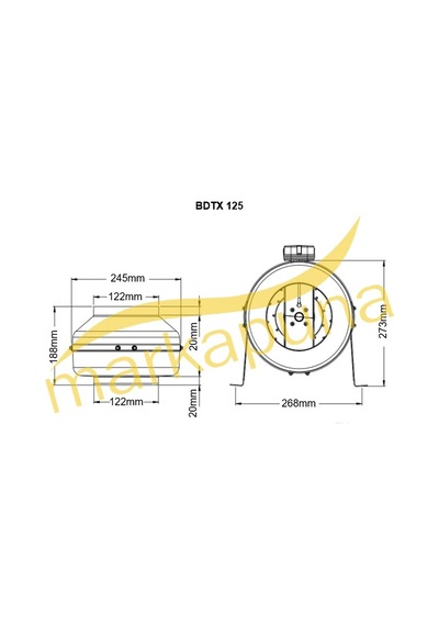 Bvn Bahçıvan Bdtx 125 12 Cm 315 M³/H Yuvarlak Kanal Fanı