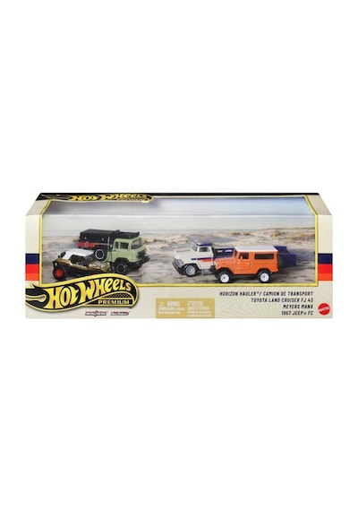 Premium Off-road Koleksiyon Seti 1:64 Ölçekte Metal 3 Adet Die Cast Araç Ve 1 Adet Team Transport Çok Renkli